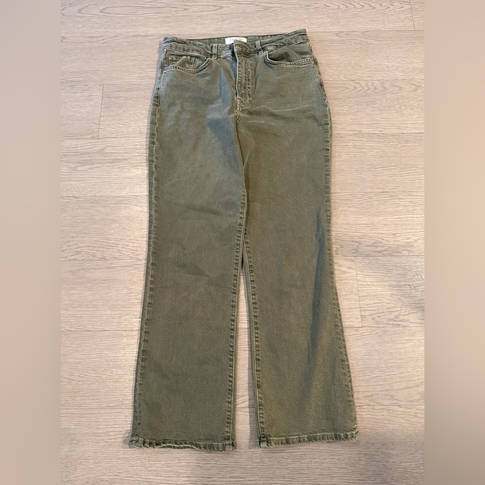 La Ligne Green Washed Slightly Flared Jeans Size 28